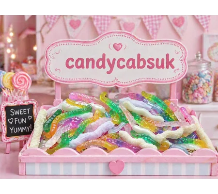 20 Pcs New! REALISTIC Fake Prop Frosted Jelly Mixed Candy Resin Flatback 3D Sweets Wiggley Worms Lo
