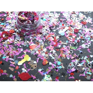 20g Bag Ladies Night Naughty Penis Lips Handcuffs Shoes Heart Slime Filler Clay Holo Nail Art Sequin