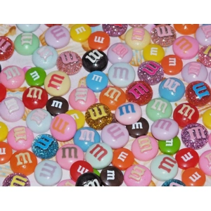 Mixed resin M&M Chocolate Sweets Fake Flatback Food Charms