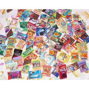 Mixed resin Snacks Crisps Gum Food Chocolate Sweets Fake Flatback Food Charms