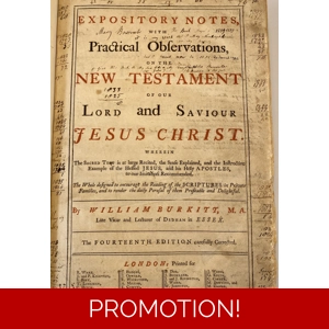 New Testament, Burkitt’s Testament, 1753 Rare, Expository Notes Observations