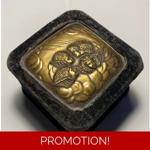 Miniature Common Prayer, Silver Hallmarked Reynolds Cherubs Cover, Matching Case