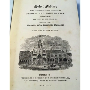 Select Fables, Thomas And John Bewick, 1820 Antique Rare Book