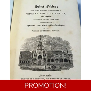 Select Fables, Thomas And John Bewick, 1820 Antique Rare Book