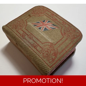Miniature New Testament, Eyre & Spottiswoode, Kaki Cloth Binding With Union Jack Decoration