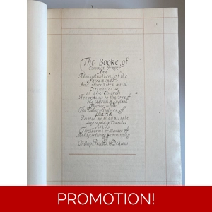 Manuscript Book Of Common Prayer, The Annexed Book, Photo Lithograph Facsimilie