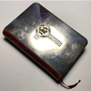 Book Of Common Prayer, Hymns, Unusual Front And Back Metal Binding, Antique