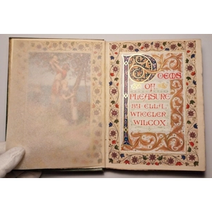Poems of Pleasure By Ella Wheeler Wilcox, Scarce Illuminated Edition, Beautiful