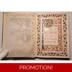 Poems of Pleasure By Ella Wheeler Wilcox, Scarce Illuminated Edition, Beautiful