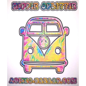 Hippie Splittie set of 4 magnets