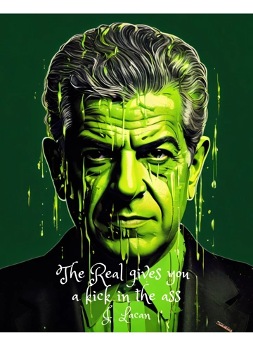 t-shirt  The Real gives you a kick in the ass (J.Lacan)