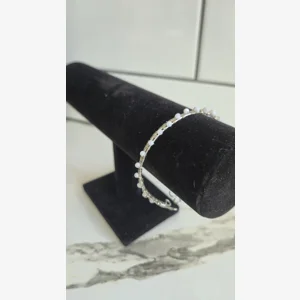 Adjustable blue lace agate cuff