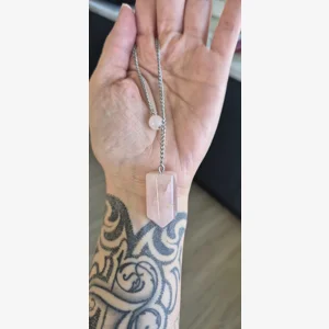 Rose quartz pendulum