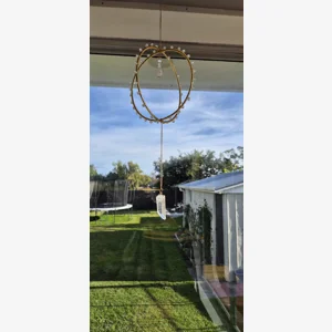 Clear Quartz and Aura Quartz Suncatcher
