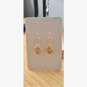 Brass Spiral Earrings