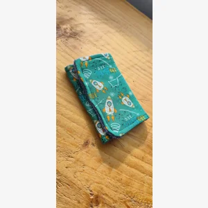 Rocketship washcloth