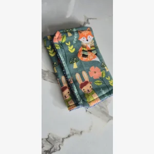 Blue Forest animal washcloth