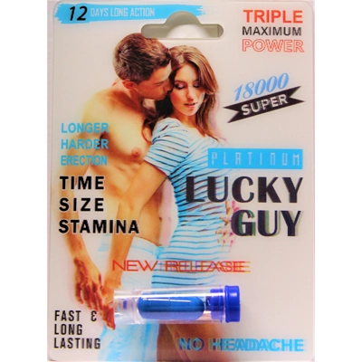 lucky Guy. platinum. 18000. blue super male supplement