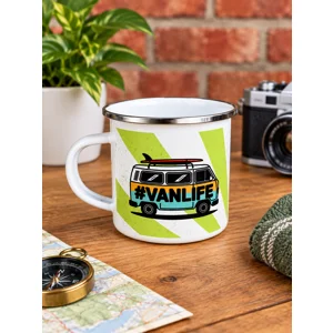 'VANLIFE' Enamel mug - Green