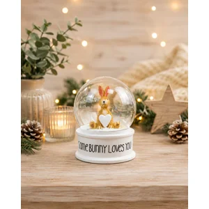 Some Bunny Loves You Snow Globe, 9cm