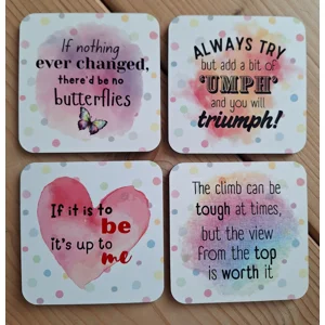 Inspirational Coasters x 4