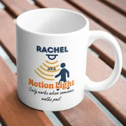 Personalised Workplace Nickname Mug - 'Motion Light'
