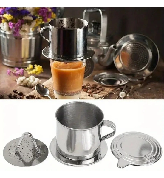 Stainless Steel Vietnamese Style Coffee maker, perfect gift for Baristas or those on the go!