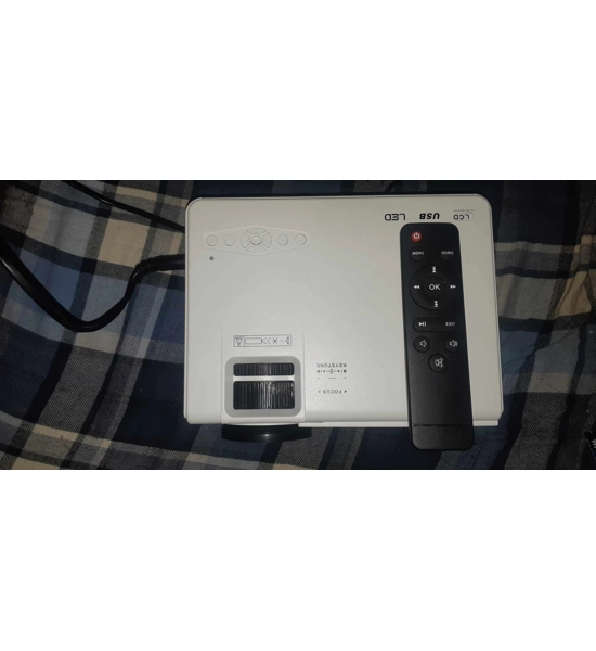 DR.J Professional HI-04 Latest Upgrade Mini Projector for Outdoor Movies, Full HD1080P 170" Display