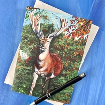 Card Red Stag