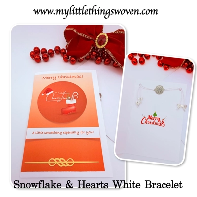Christmas Card And Jewellery Gift, Friendship Gifts, Bracelets, Handmade