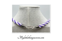 Purple Heart Pendant & Necklace & Bracelet Gift 2 Piece Set Silver, Cord New