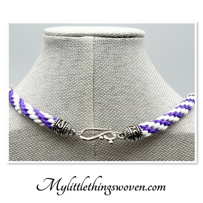 Purple Heart Pendant & Necklace & Bracelet Gift 2 Piece Set Silver, Cord New