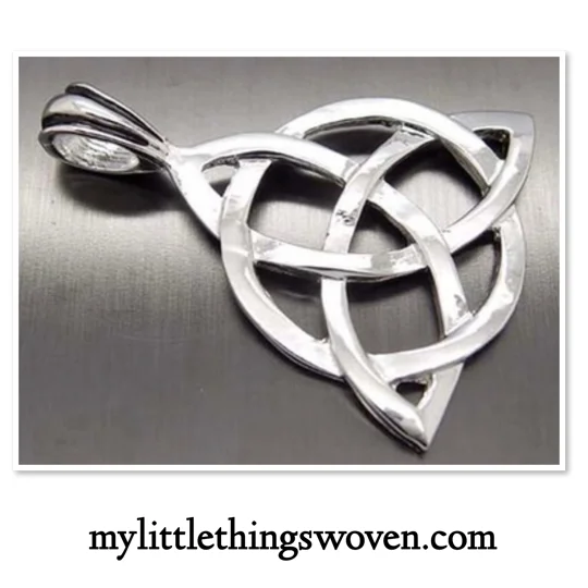 Men's Black Rope Celtic Triquetra Knot Pewter Pendant Adjustable 24" Necklace