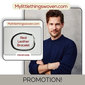 Men's Black Real Leather Bra..