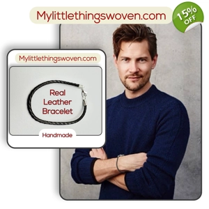 Men's Black Real Leathe..