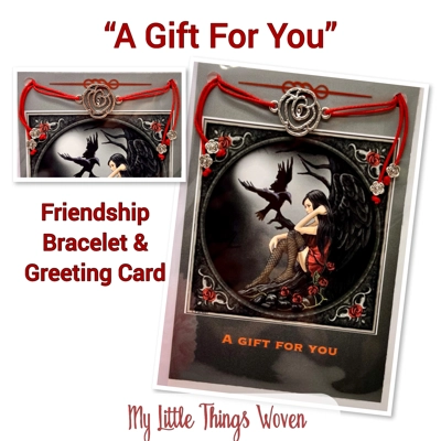 Friendship Bracelet And Greeting Card Blank Inside THE RAVEN