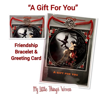 Friendship Bracelet And Greeting Card Blank Inside THE RAVEN