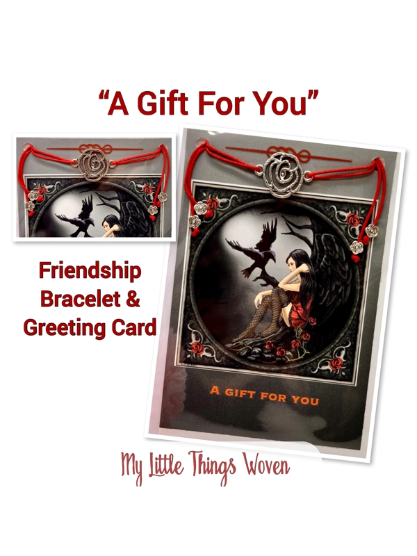 Friendship Bracelet And Greeting Card Blank Inside THE RAVEN