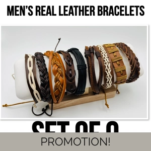 Men's bracelets real leather..