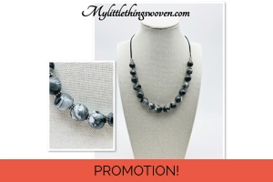 Black & White Beaded Necklac..