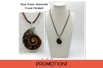 Ammonite Fossil Stone Pendan..