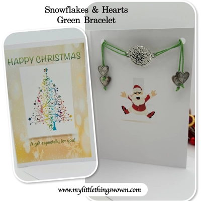 Christmas Card And Jewellery Gift, Friendship Gifts, Bracelets, Handmade