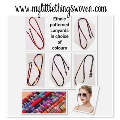 Ethnic Patterned Lanyards for Glasses, Keys, Sunglasses, In a Choice of Colours