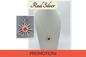 Orange Sun Pendant & Necklac..