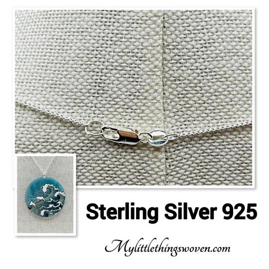 The Great Wave Off Kanagawa Necklace & Pendant in Sterling Silver or 18k Gold Plated