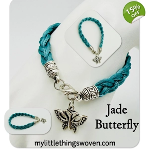Jade Butterfly Braided Charm..