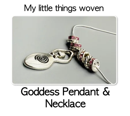 Lady Goddess Pendant/Necklace - Sterling Silver Snake Chain - Adjustable