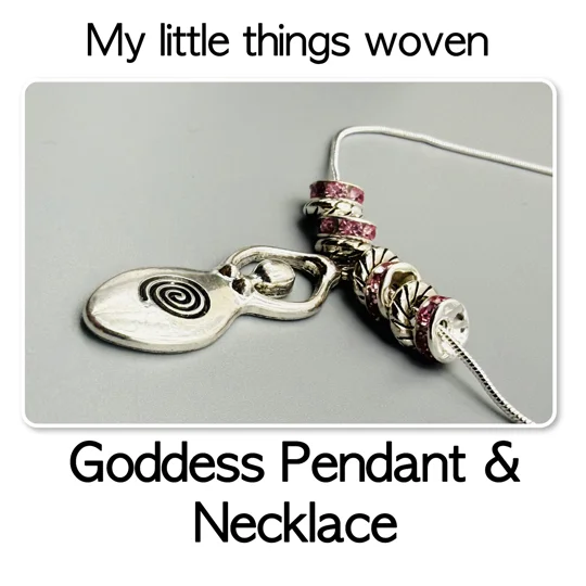 Lady Goddess Pendant/Necklace - Sterling Silver Snake Chain - Adjustable