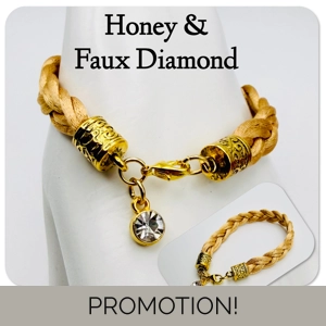 Honey-Beige Braided Bracelet..