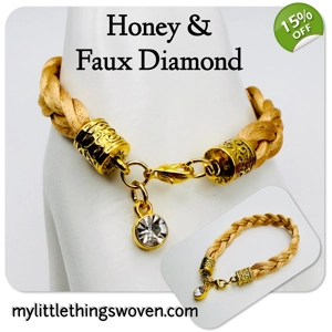 Honey-Beige Braided Bracelet..